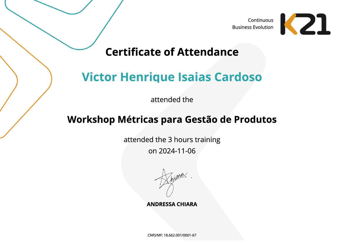 Certificado K21